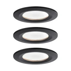 Paulmann Nova Coin 3x rond 3Stepdim star zwart