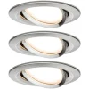 Paulmann Nova LED inbouwspot per 3, ijzer