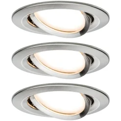 Paulmann Nova LED inbouwspot per 3, ijzer