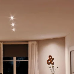 Paulmann Nova LED inbouwspot per 3, ijzer