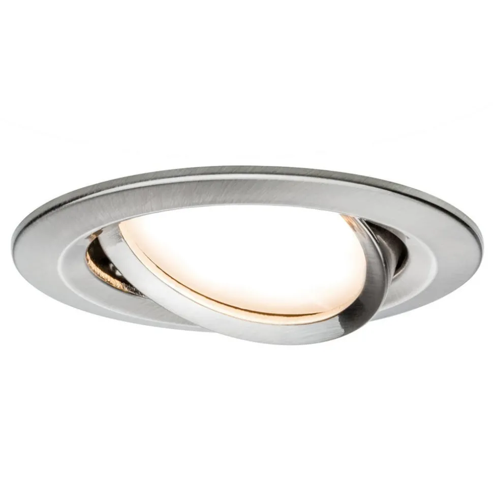 Paulmann Nova LED inbouwspot per 3, ijzer