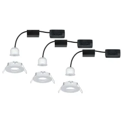 Paulmann Nova mini inbouwspot set per 3 IP44 wit