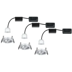Paulmann Nova mini inbouwspot per 3 zwenkbaar alu