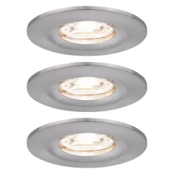 Paulmann Nova mini inbouwspot set per 3 IP44 ijzer