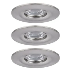 Paulmann Nova mini inbouwspot set per 3 IP44 ijzer