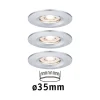 Paulmann Nova mini inbouwspot set p. 3 IP44 chroom