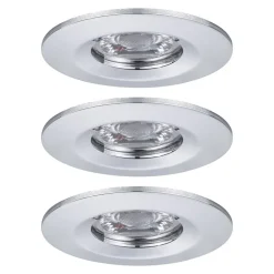 Paulmann Nova mini inbouwspot set p. 3 IP44 chroom