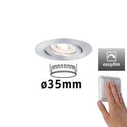 Paulmann Nova Mini plus inbouwspot easydim alu