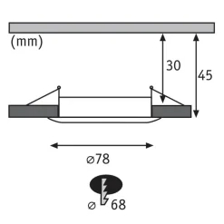 Paulmann Nova Plus Coin dim rond star ijzer