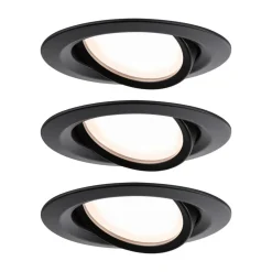 Paulmann Nova Plus Coin per 3 IP65 2.700K zwart