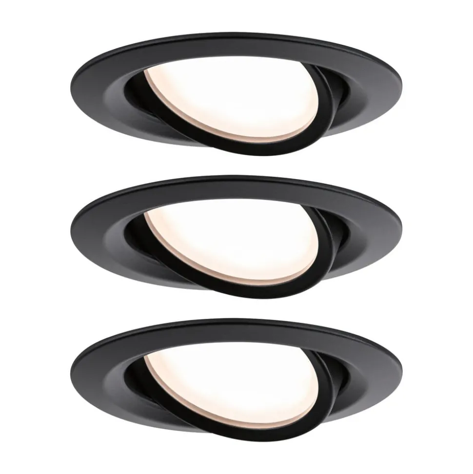 Paulmann Nova Plus Coin per 3 IP23 2.700K zwart