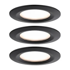 Paulmann Nova Plus Coin per 3 IP44 2.700K zwart