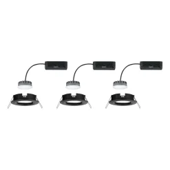 Paulmann Nova Plus Coin per 3 IP44 2.700K zwart