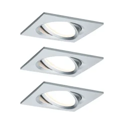 Paulmann Nova Plus per 3 LED spot hoekig, alu
