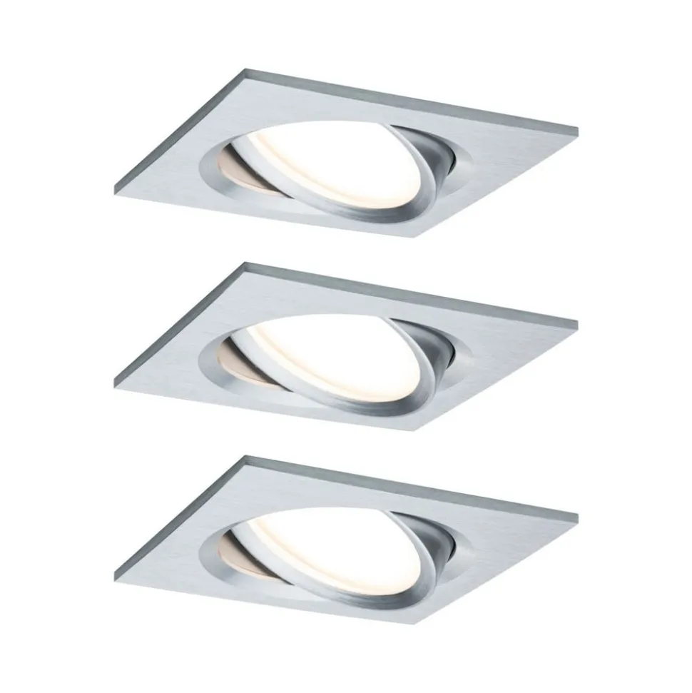 Paulmann Nova Plus per 3 LED spot hoekig, alu