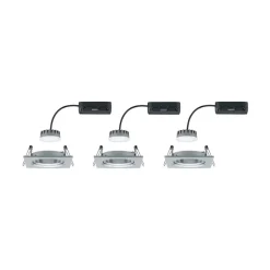 Paulmann Nova Plus per 3 LED spot hoekig, alu