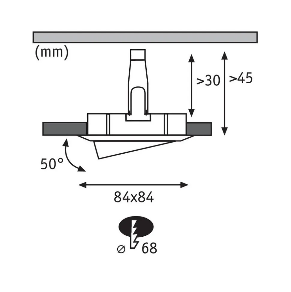 Paulmann Nova Plus per 3 LED spot hoekig, alu