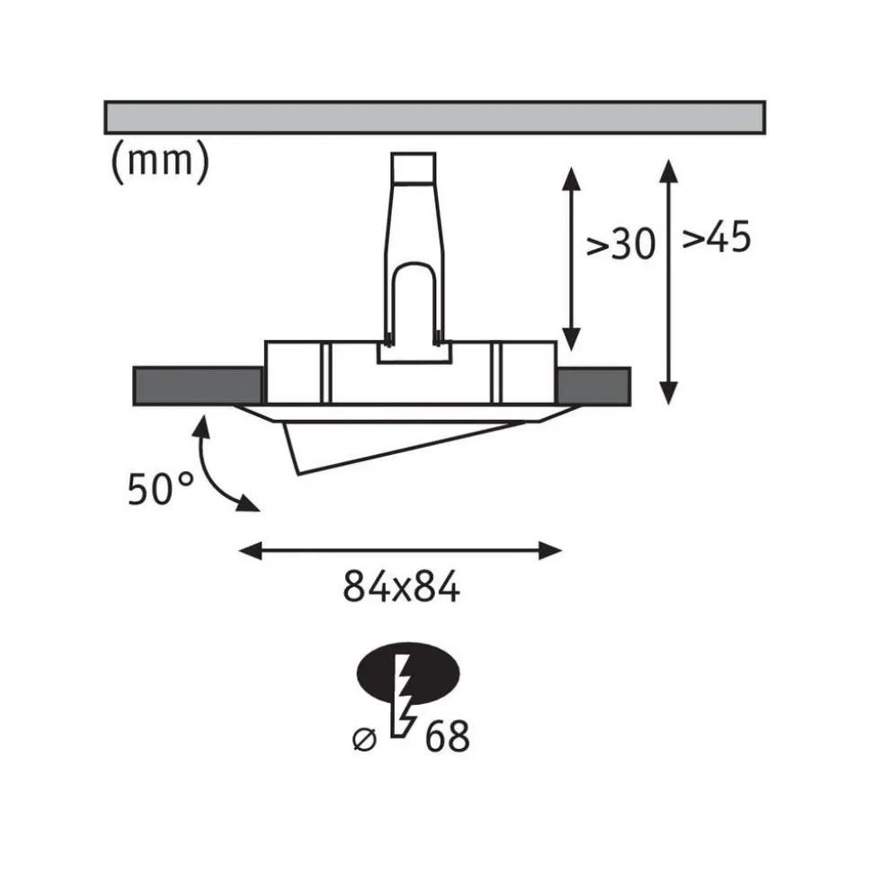 Paulmann Nova Plus per 3 LED spot hoekig, alu