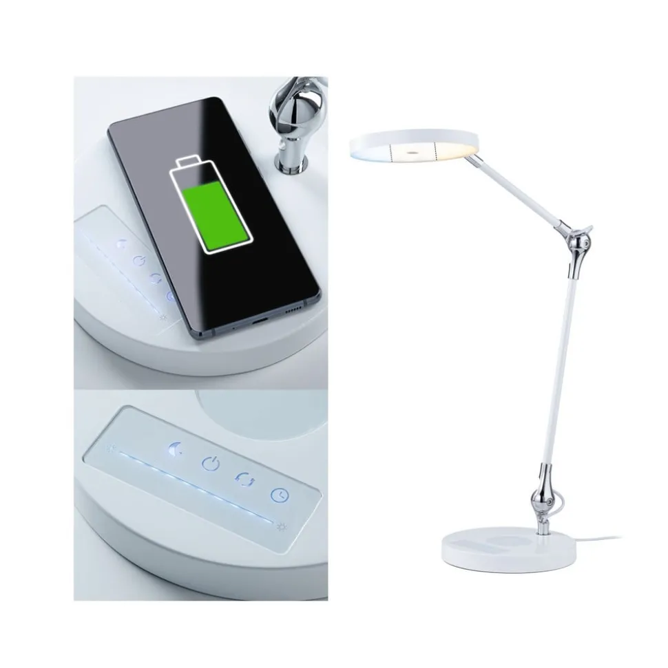 Paulmann Numis LED tafellamp laadfunctie wit