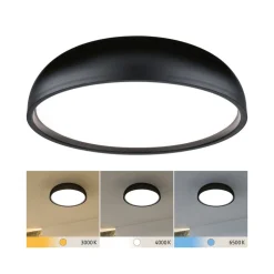 Paulmann Oka LED plafondlamp IP44 CCT zwart