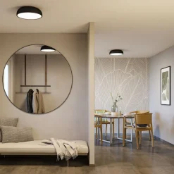 Paulmann Oka LED plafondlamp IP44 CCT zwart