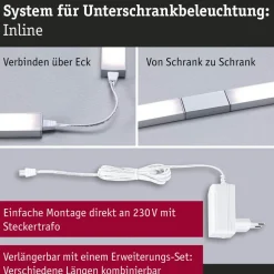 Paulmann onderbouwlamp Inline starterset van 2 wit 55 cm 830