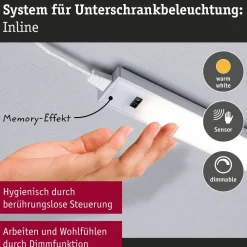 Paulmann onderbouwlamp Inline 2-voudig verlengstuk wit 55 cm 830