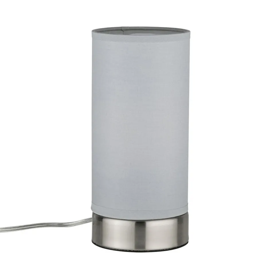 Paulmann Pia tafellamp van stof, lichtgrijs