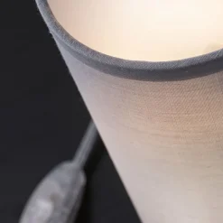 Paulmann Pia tafellamp van stof, lichtgrijs