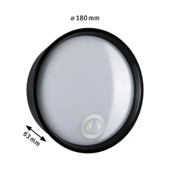 Paulmann Platomo LED buiten wandlamp sensor zwart