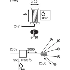 Paulmann Plug & Shine inbouwlamp 93695 Basis 5