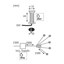 Paulmann Plug & Shine inbouwlamp 93695 Basis 5