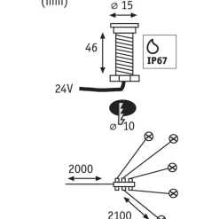 Paulmann Plug & Shine inbouwlamp 93694 5-delig accessoire