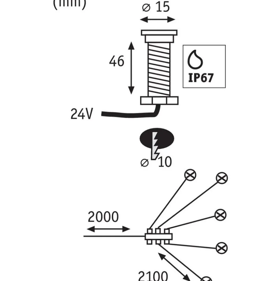 Paulmann Plug & Shine inbouwlamp 93694 5-delig accessoire