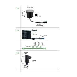 Paulmann Plug & Shine inbouwlamp 4.5W set van 3