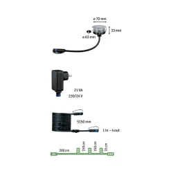 Paulmann Plug & Shine Inbouwspot Vloer 3 RGBW ZigBee