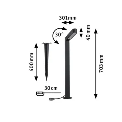 Paulmann Plug & Shine LED tuinpadverlichting, verticaal, IP65