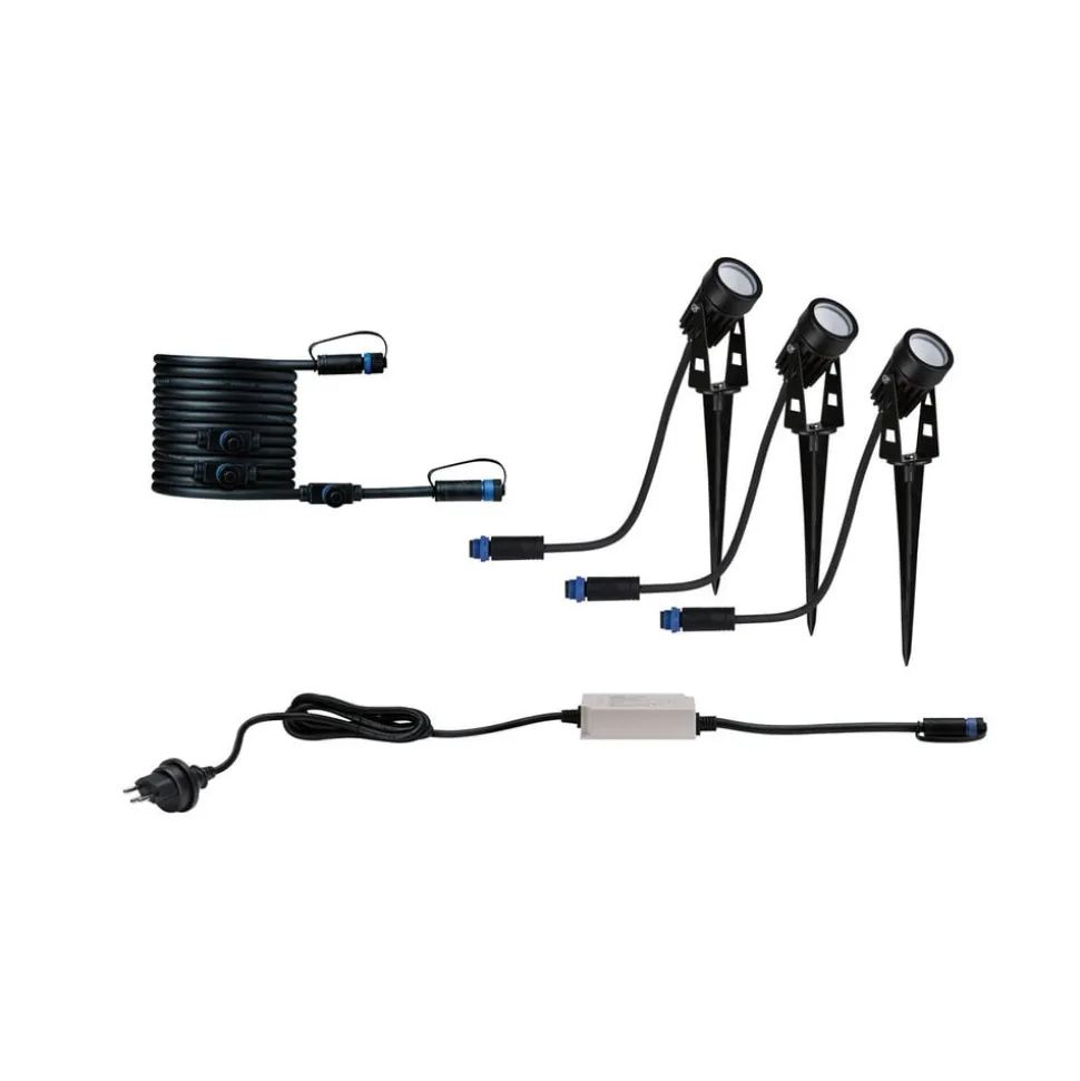 Paulmann Plug & Shine LED grondspies spot set van 3