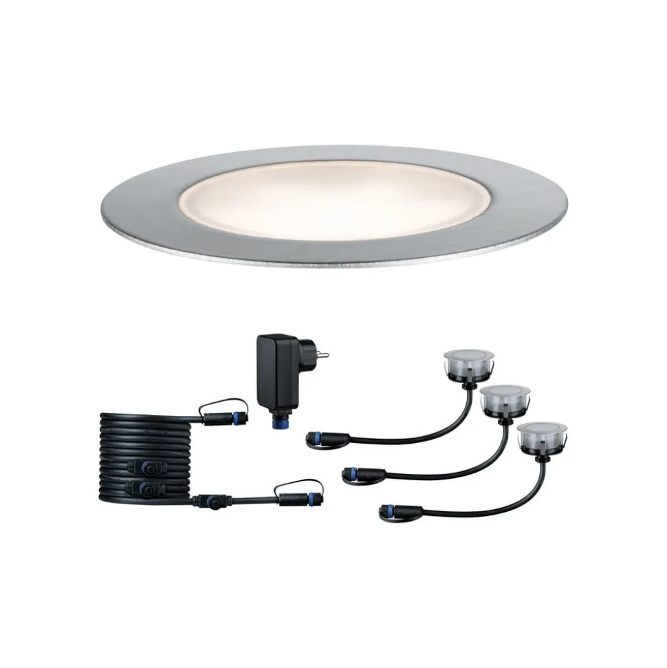 Paulmann Plug & Shine vloer Eco basic set van 3 3000K