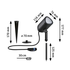 Paulmann Plug&Shine Shira earth spike spot ZigBee RGBW