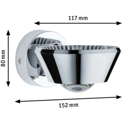 Paulmann Sabik LED wandlamp chroom