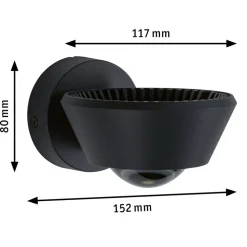 Paulmann Sabik LED wandlamp up/down zwart