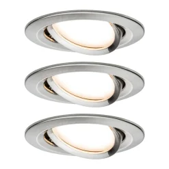 Paulmann 3-set Slim Coin, kantelbaar, dimb., ijzer