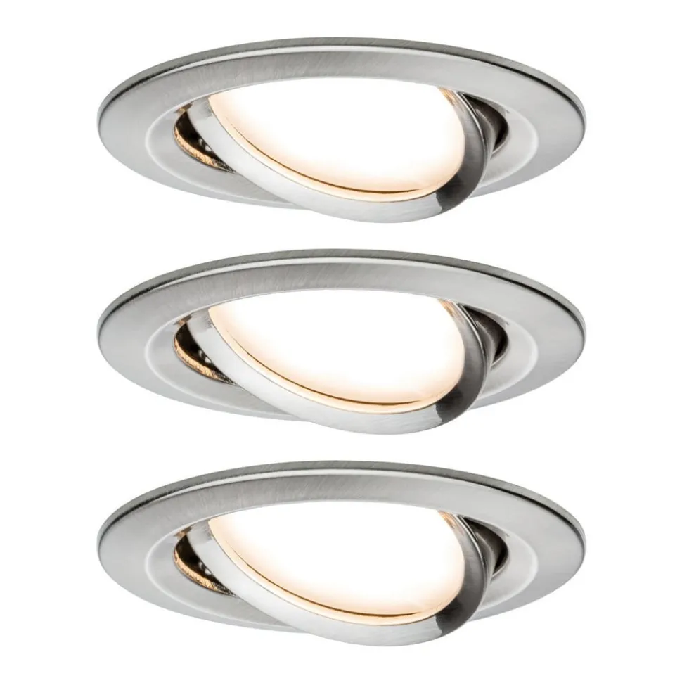 Paulmann 3-set spot Nova Coin rond,kantelb., ijzer