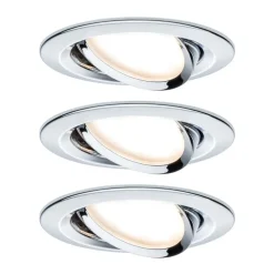 Paulmann 3-set spot Nova Coin rond, kantelb., chr.