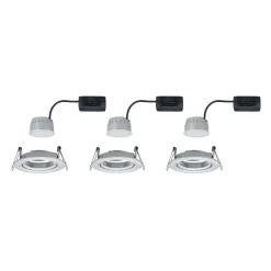 Paulmann 3-set spot Nova Coin rond, kantelb., alu