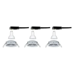 Paulmann 3-set spot Nova rond, kantel/dimbaar, chr