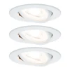 Paulmann 3-set spot Nova rond, kantel/dimbaar, wit