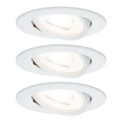 Paulmann 3-set spot Nova rond, kantel/dimbaar, wit