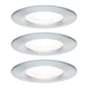 Paulmann 3-set spot Nova rond, IP44, dimb., alu
